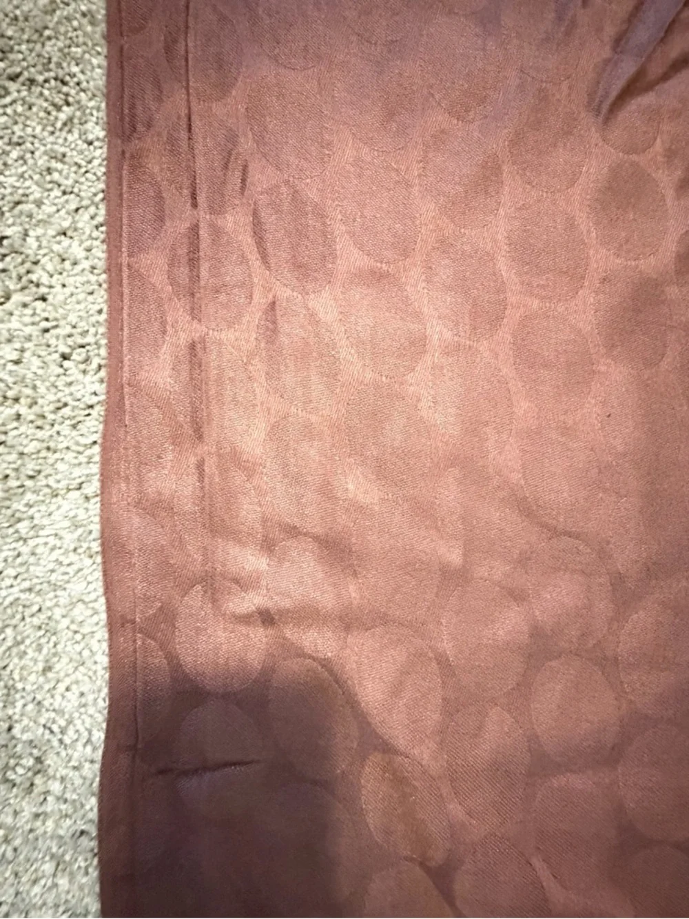 Cejon Brown Rayon Dot Pattern Scarf with Fringe huge